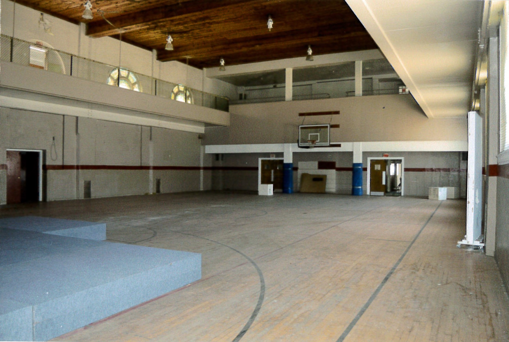 Main gymnasium, southwest view